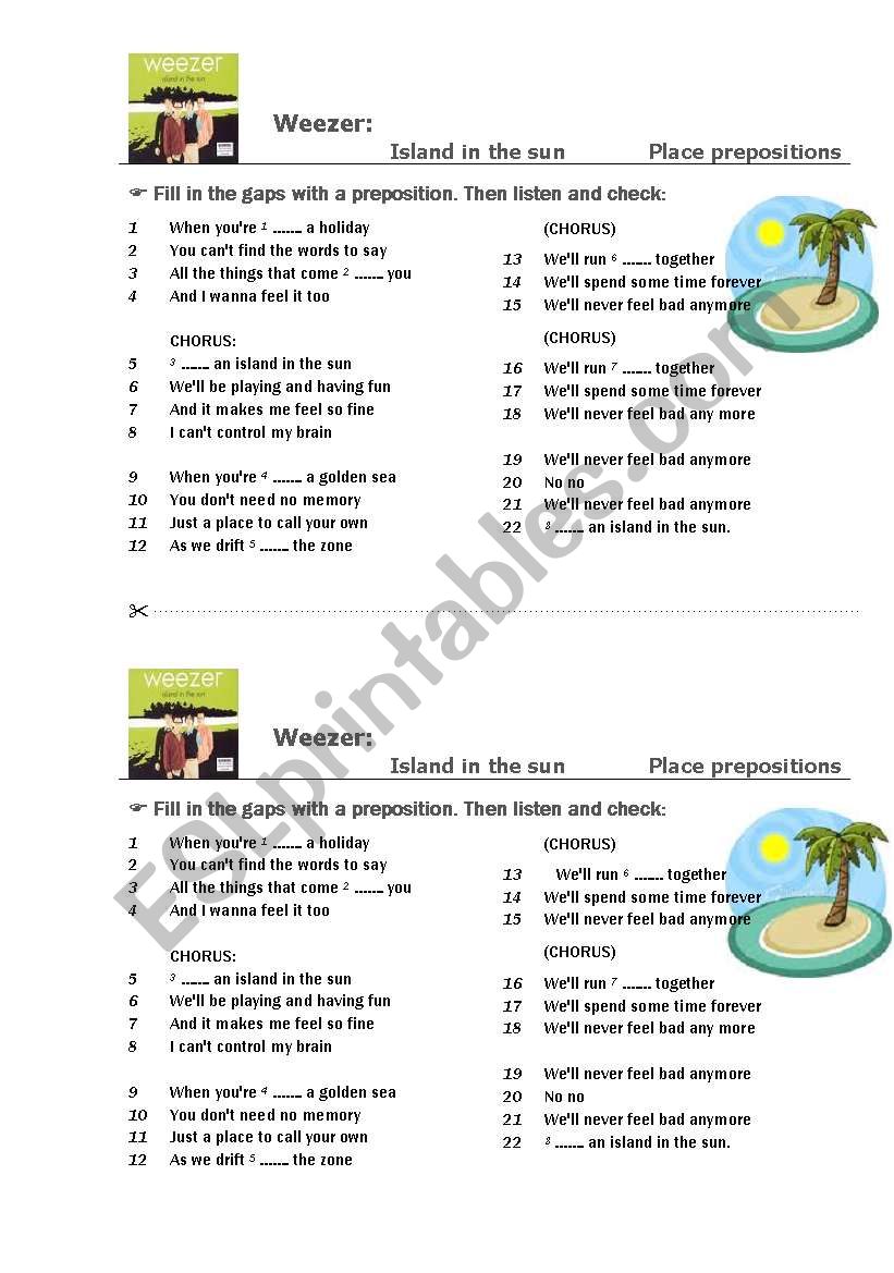 SONG worksheet: 