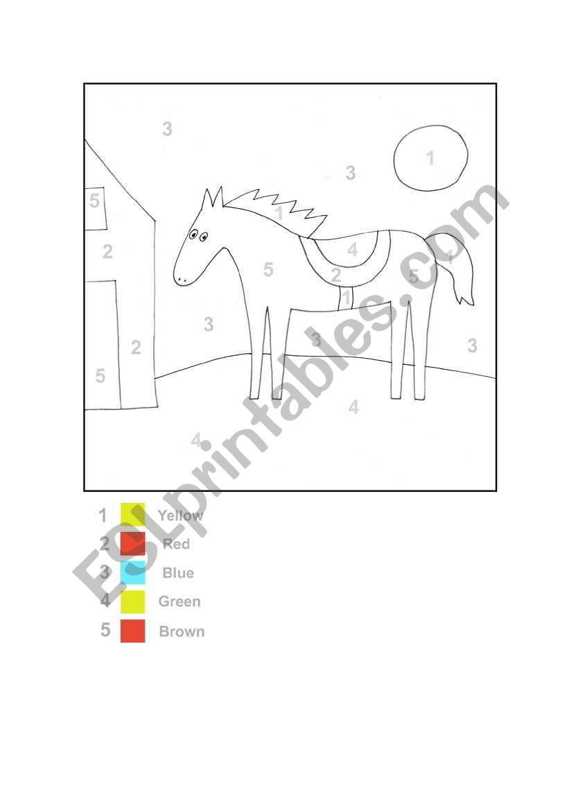 horse worksheet