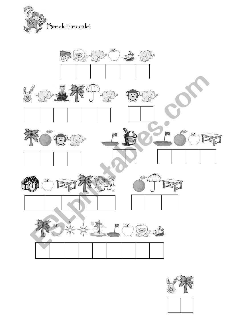 break the code worksheet