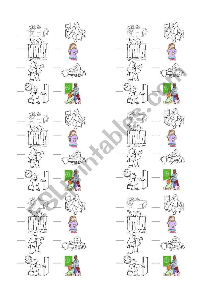 Morning Routine Listening worksheet