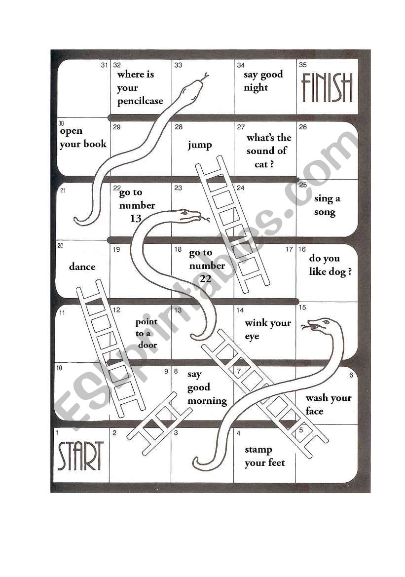 Snake & ladder Game worksheet