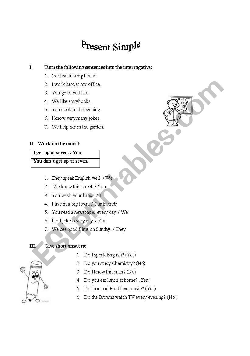 Present Simple worksheet