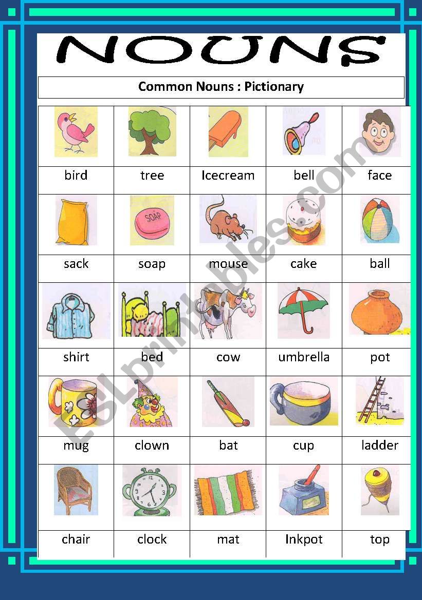 NOUNS worksheet