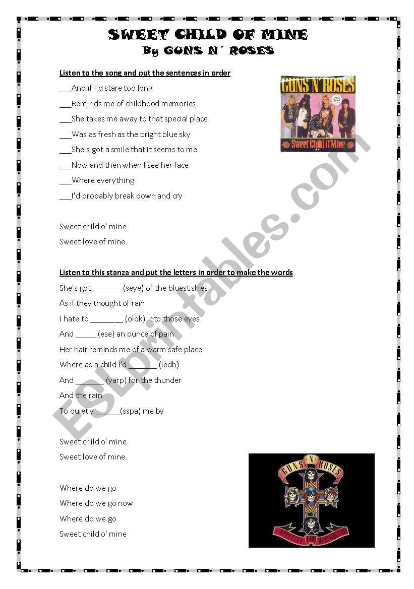 sweet child of mine- guns nÂ´roses