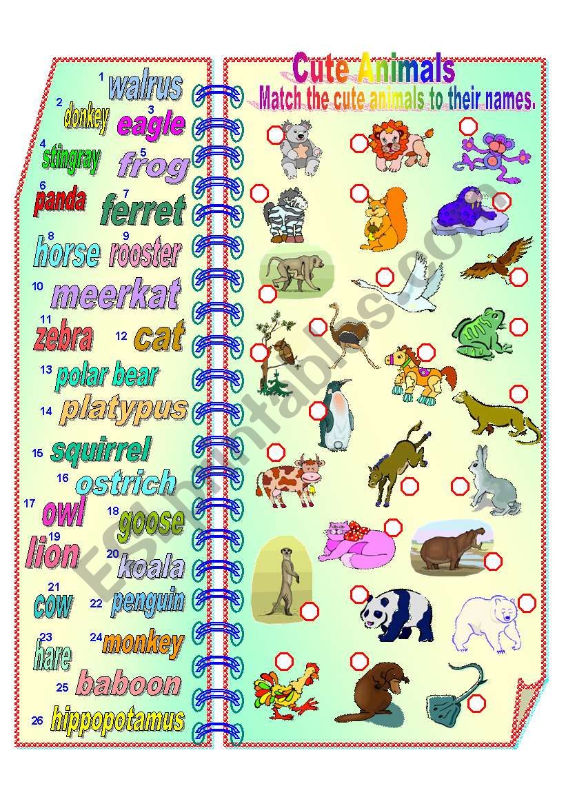 Cute animals 2 **fully editable