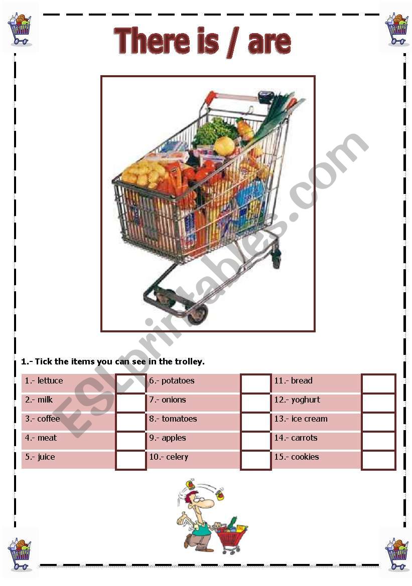 Food: There is / are worksheet