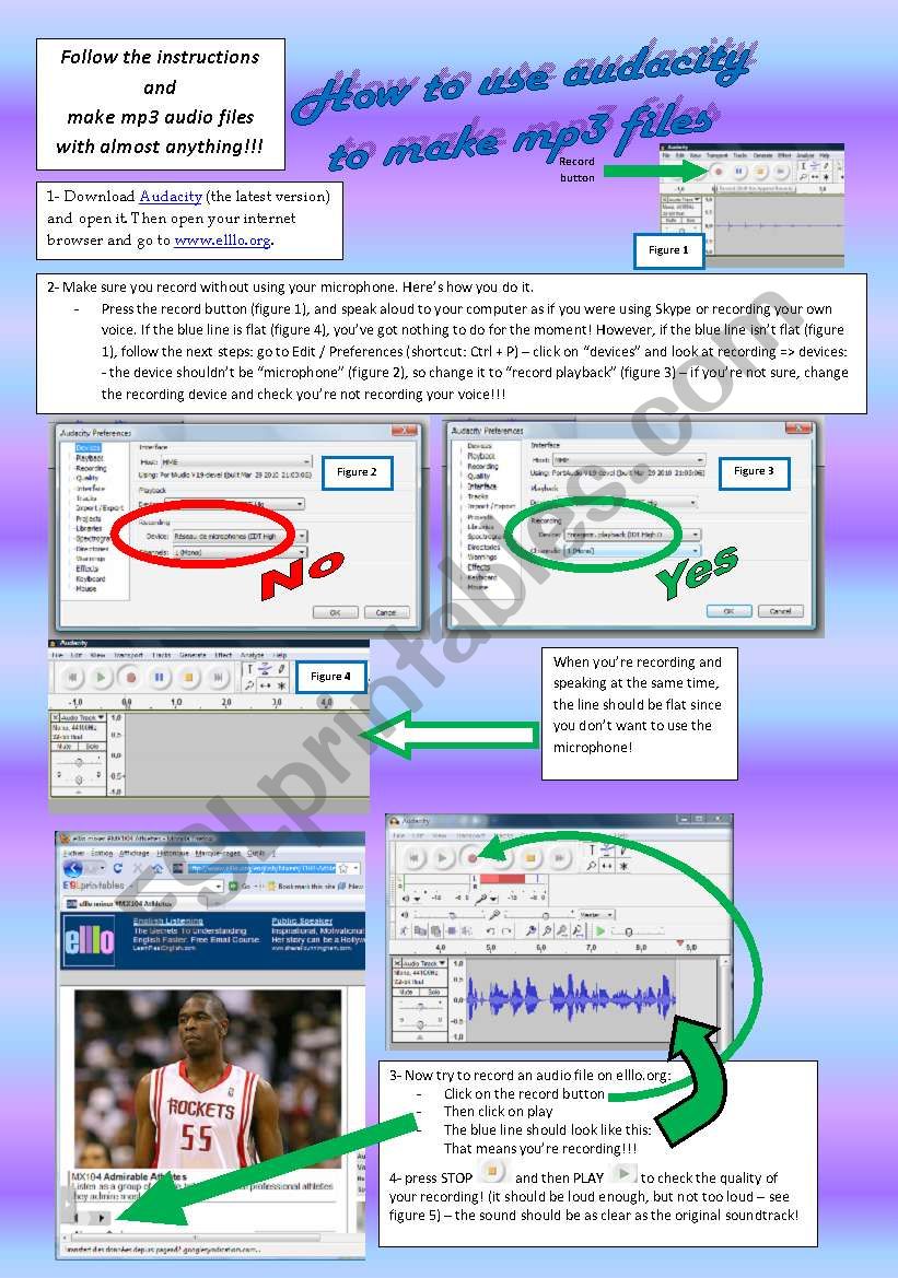 tutorial AUDACITY - page 1 worksheet