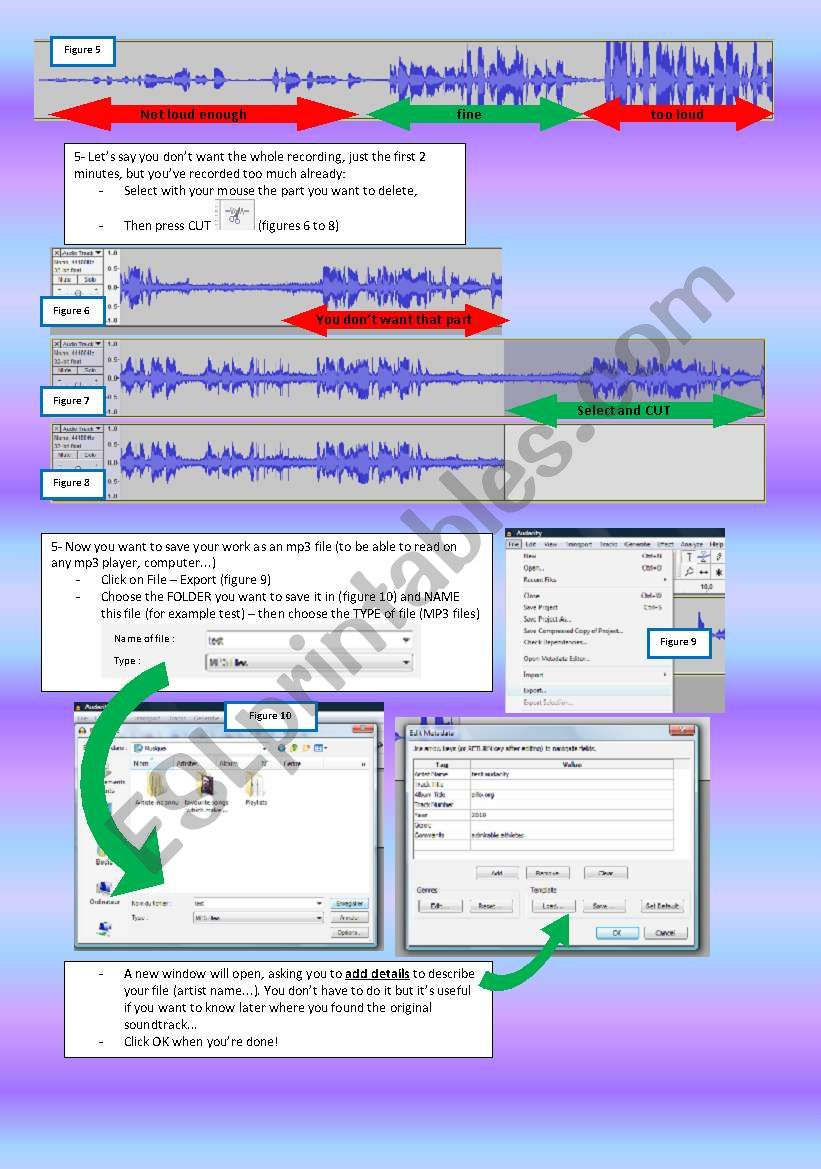 tutorial AUDACITY - page 2 worksheet