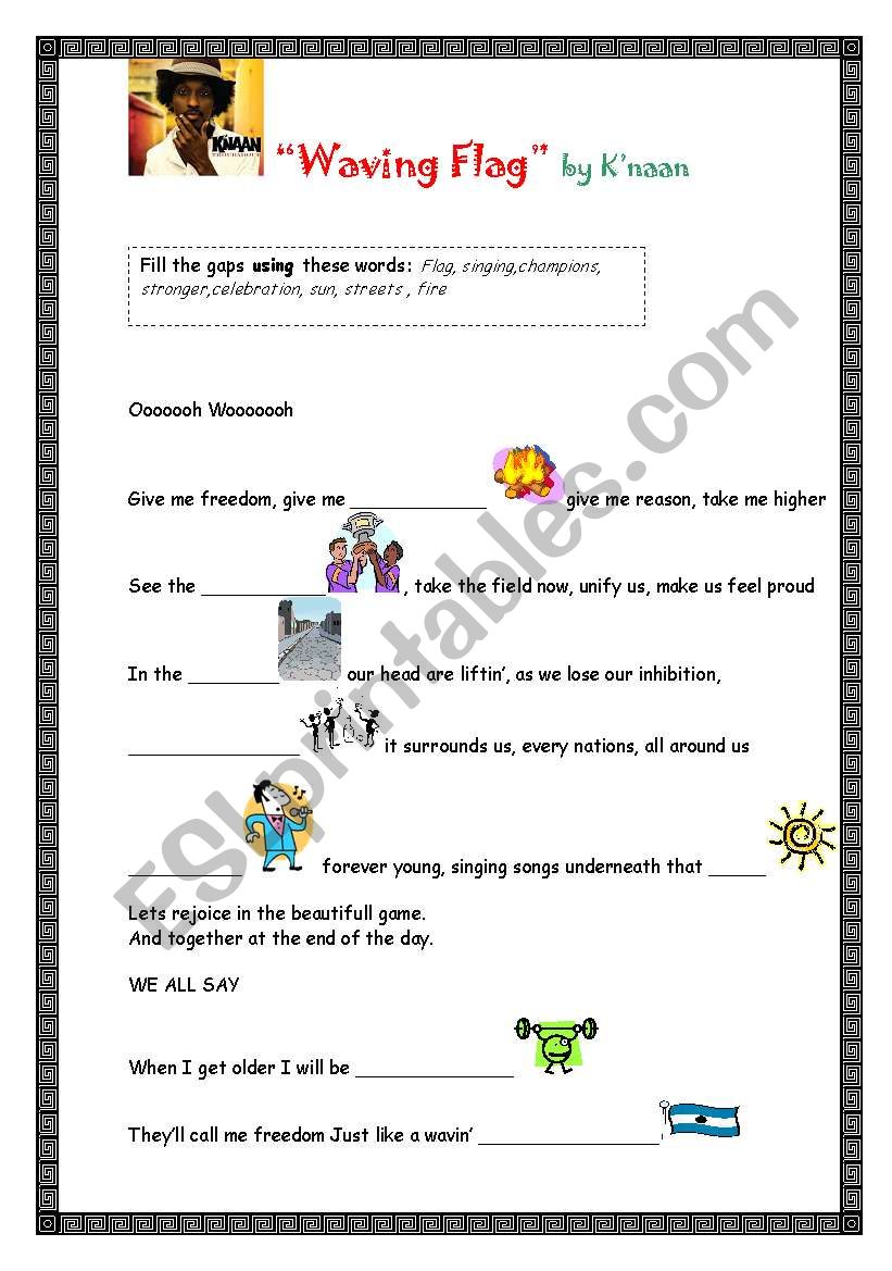 waving flag worksheet