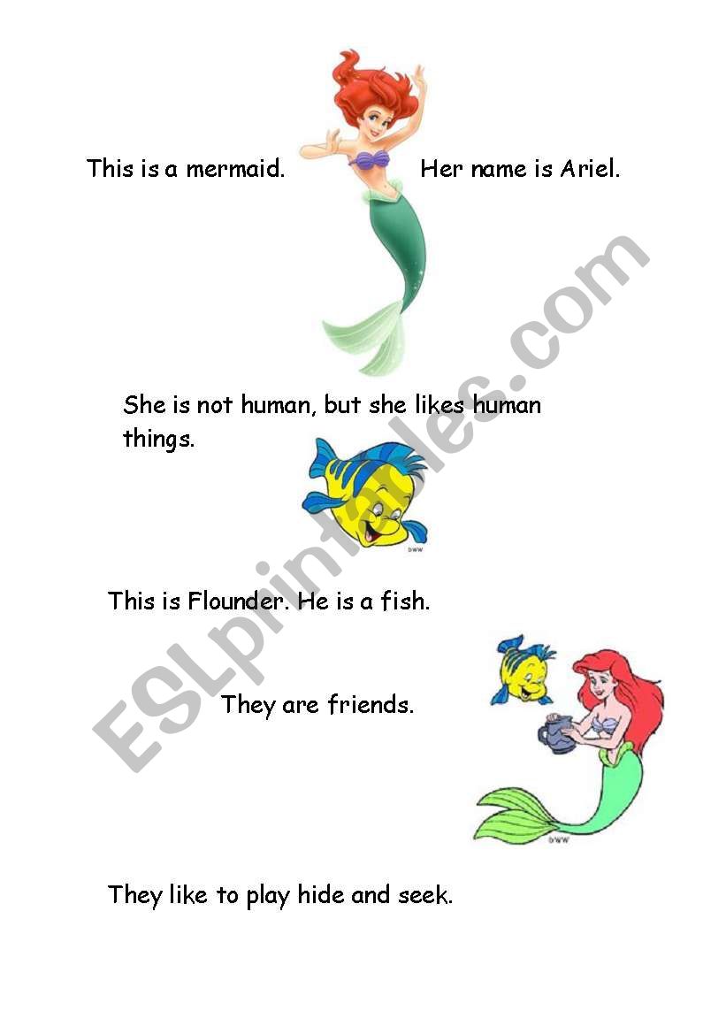The little Mermaid worksheet