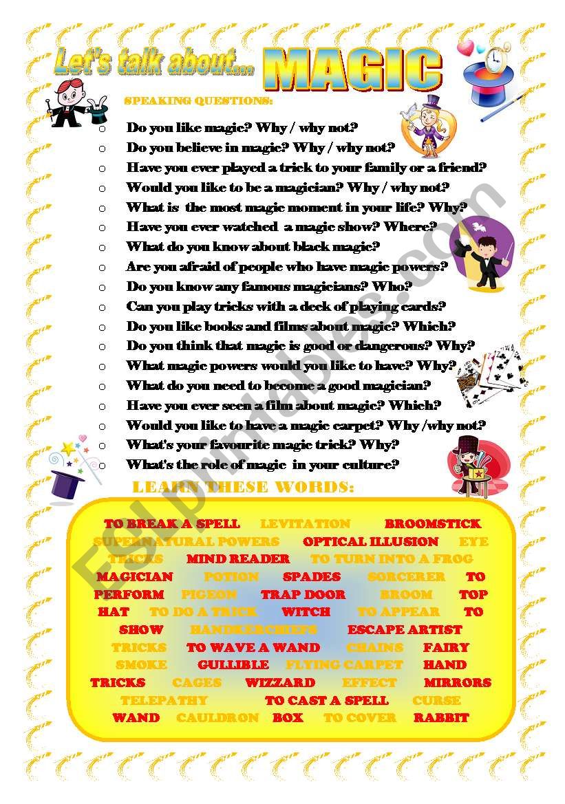 LETÂ´S TALK ABOUT MAGIC (SPEAKING SERIES 53)