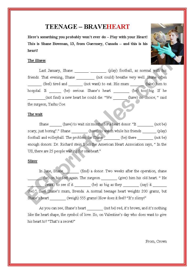 HEALTH: HEART TRANSPLANT  worksheet