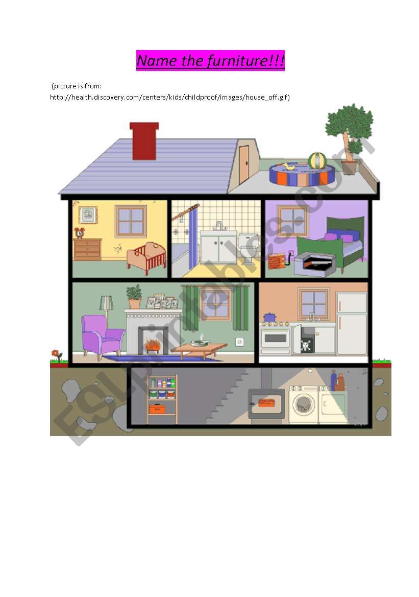 House-furniture worksheet