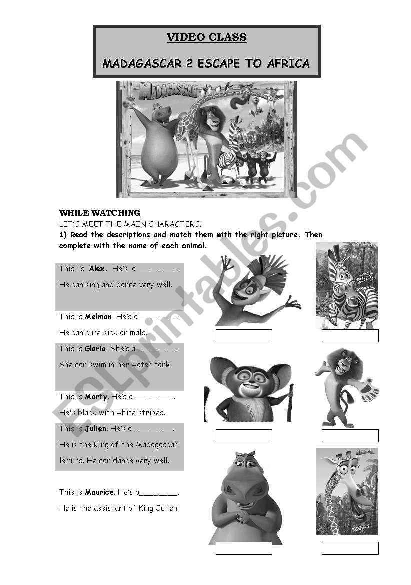 MADAGASCAR worksheet