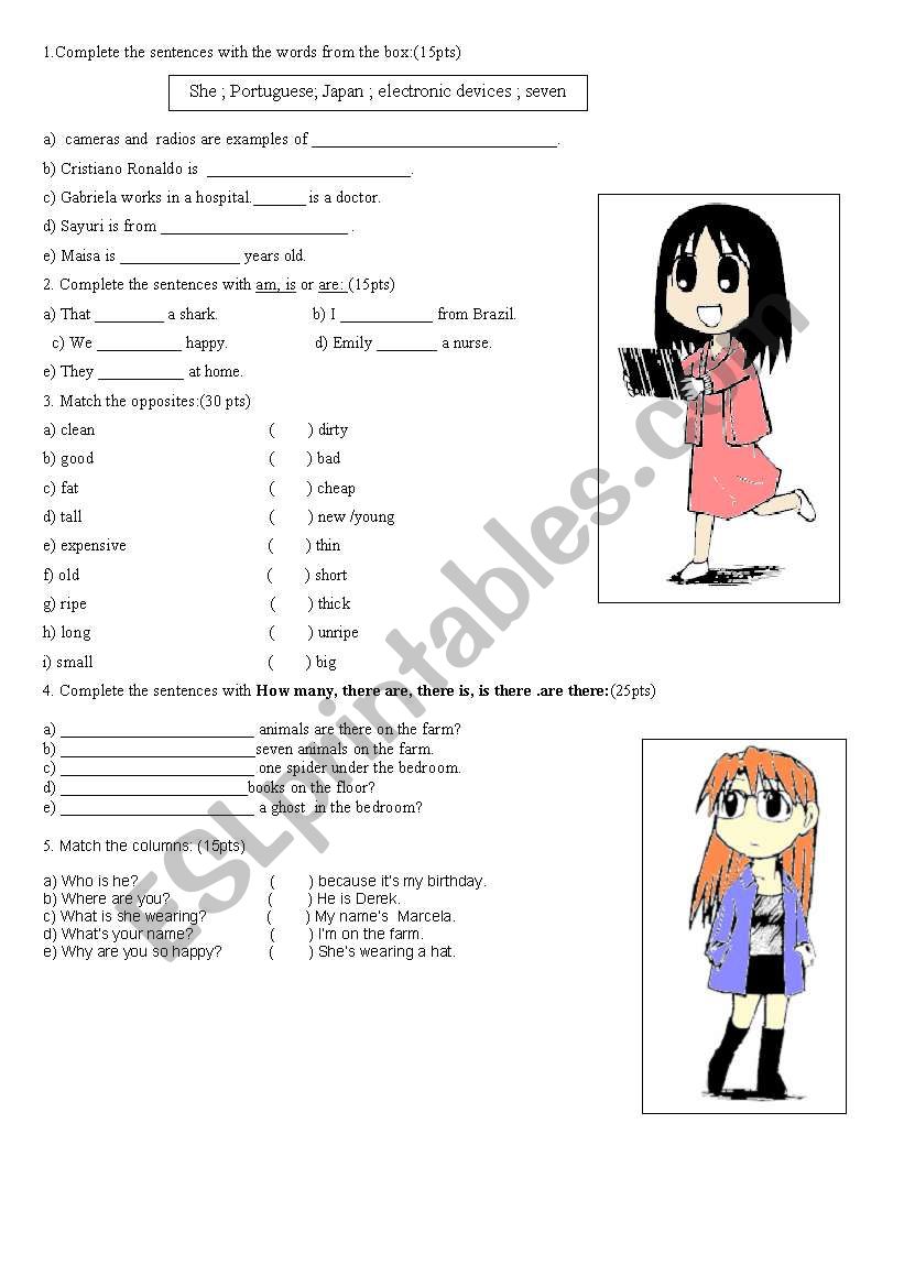 Grammar Point worksheet