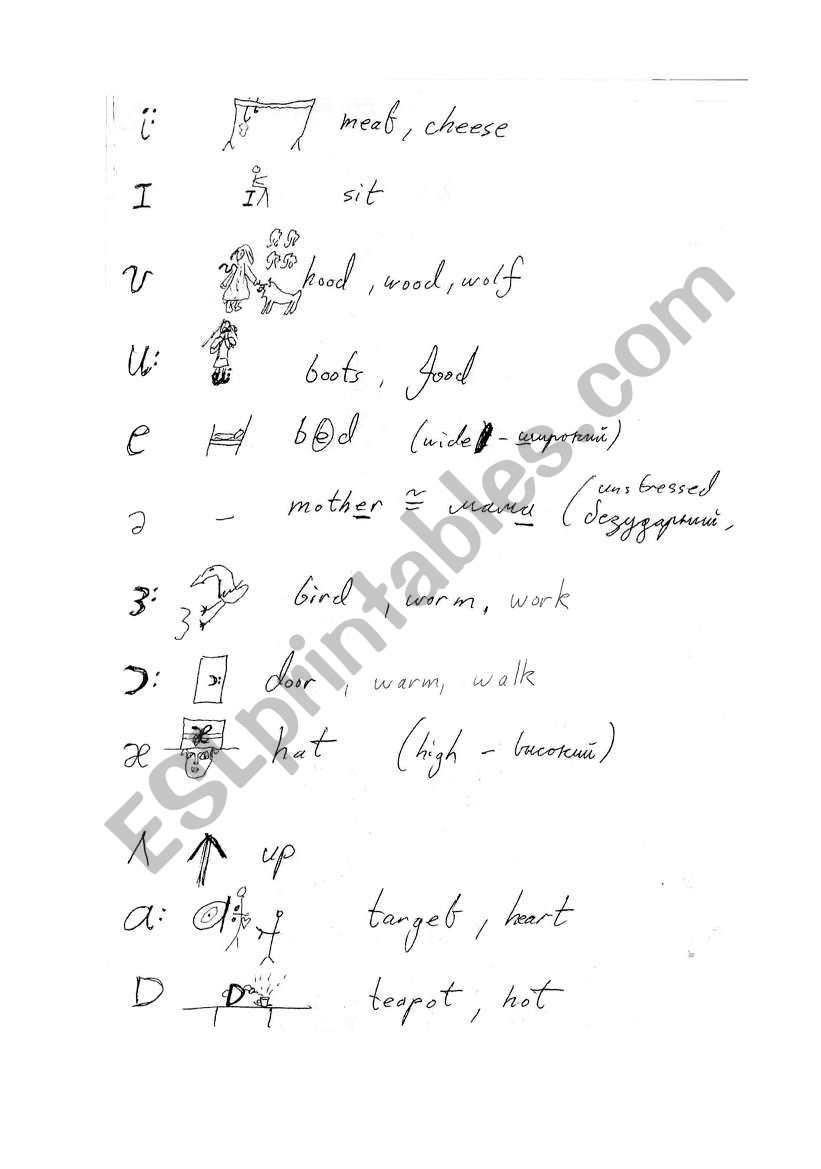 Phonetic vowels worksheet