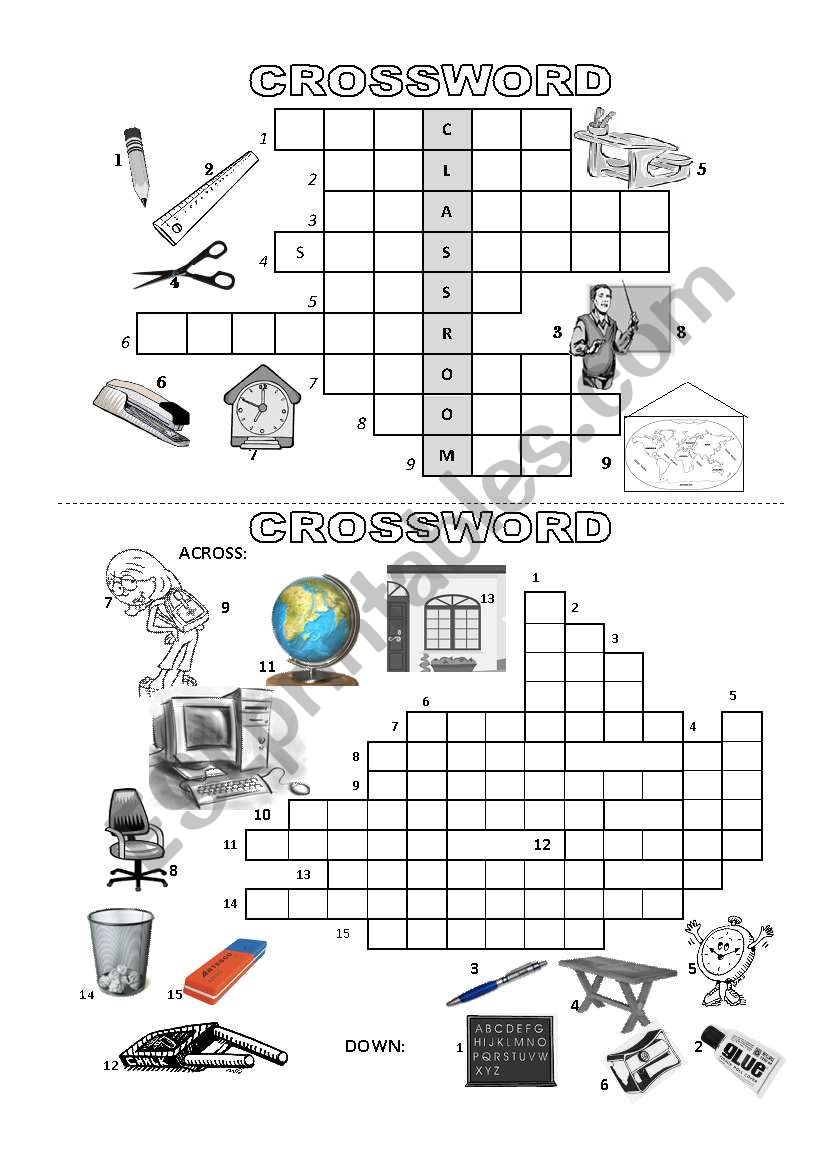 Crossword Classroom worksheet