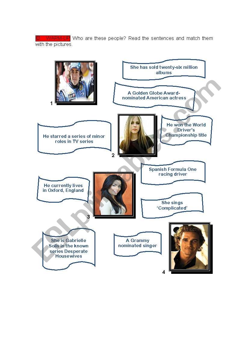 Who is Who? worksheet