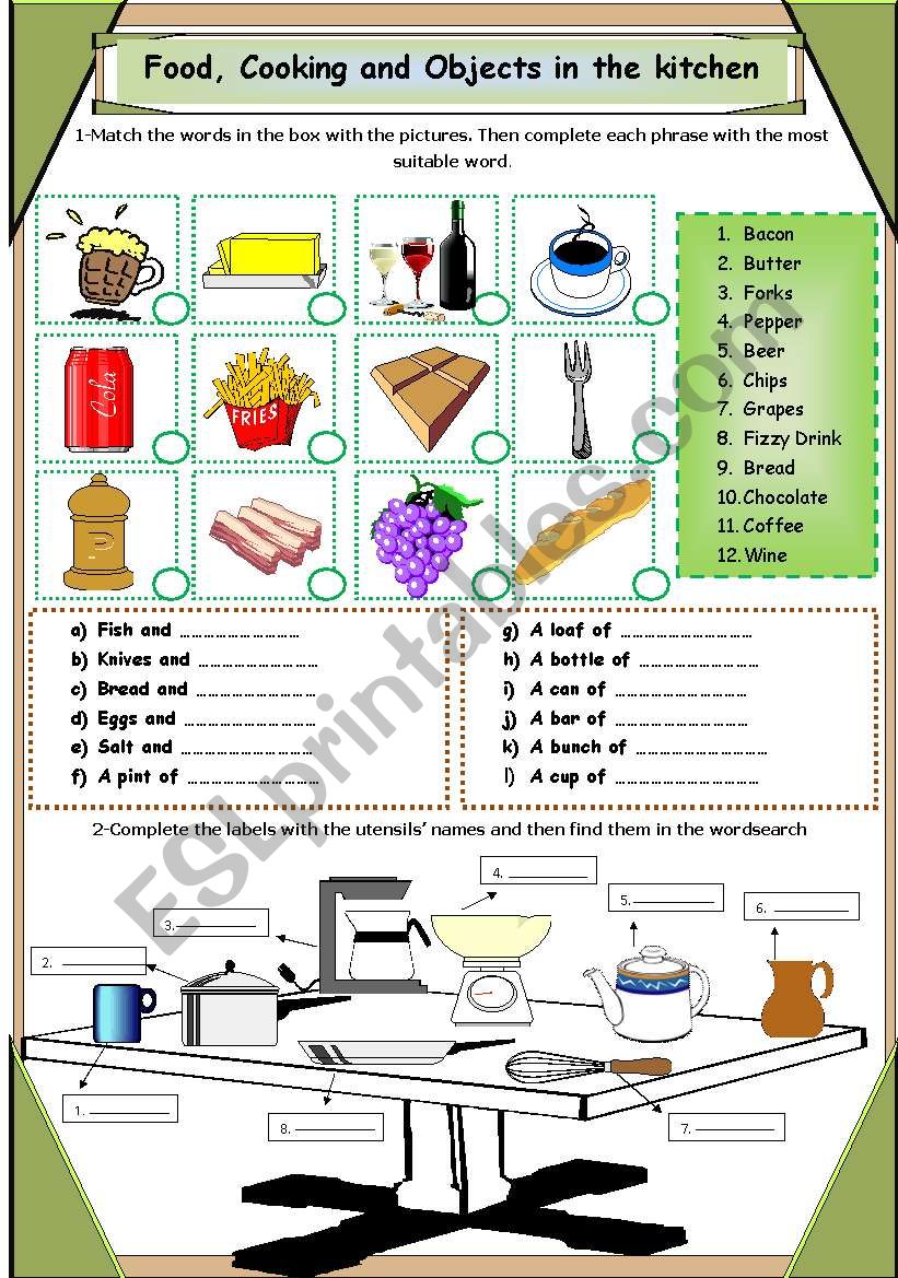 Food, Cooking and Objects in the Kitchen