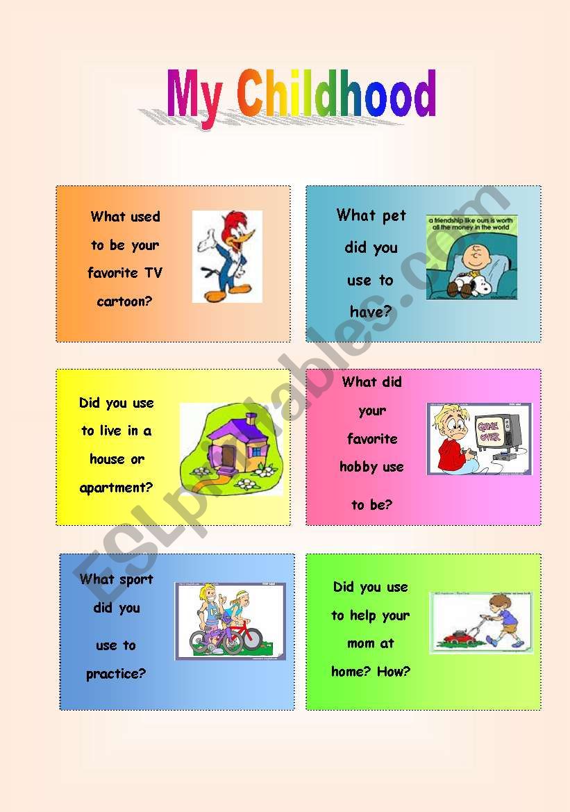 CONVERSATION CARDS: MY CHILDHOOD