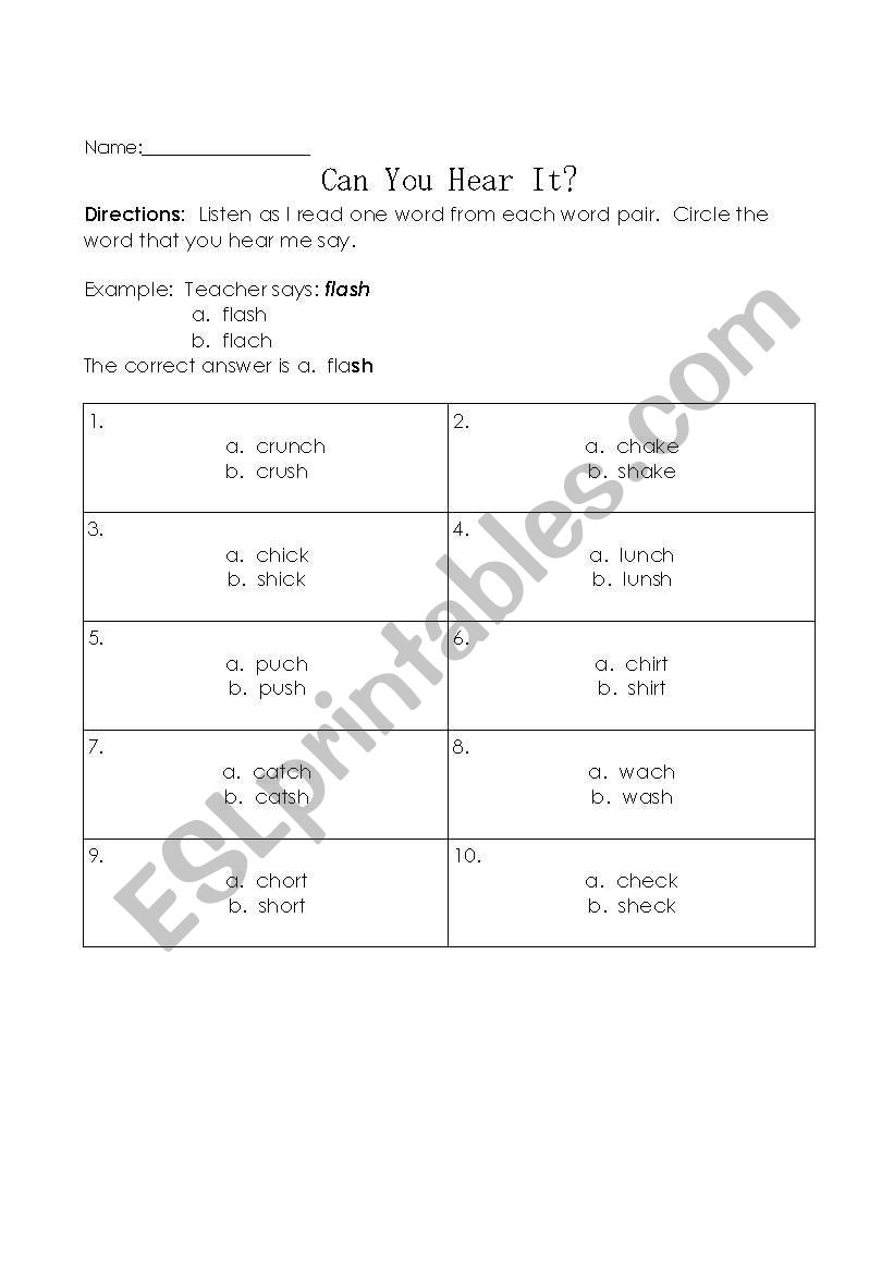 Can You Hear It? digraph discrimination assessment