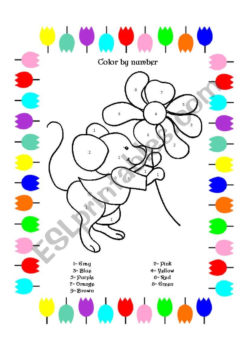 Color by number worksheet