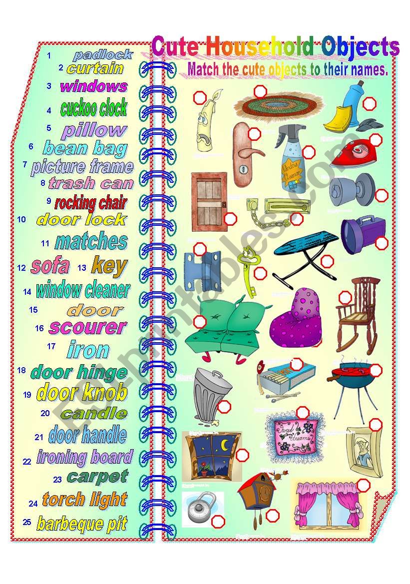 Cute Household Objects **fully editable