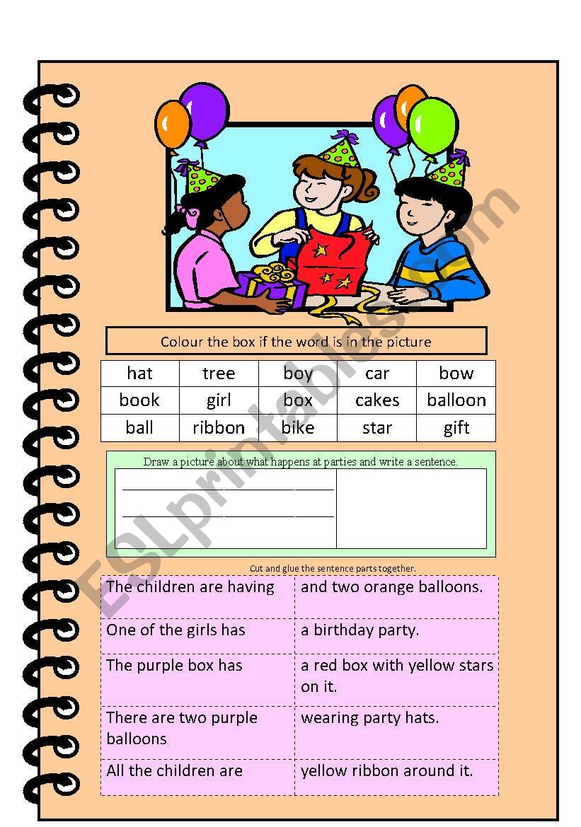 Party Time worksheet