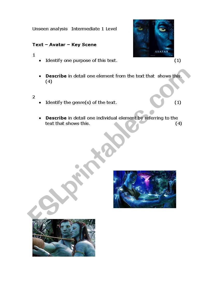 Avatar - Media Studies analysis task