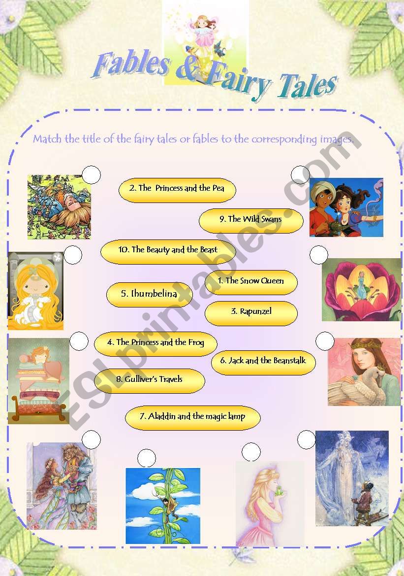 Fables and Fairy Tales - 2 worksheet