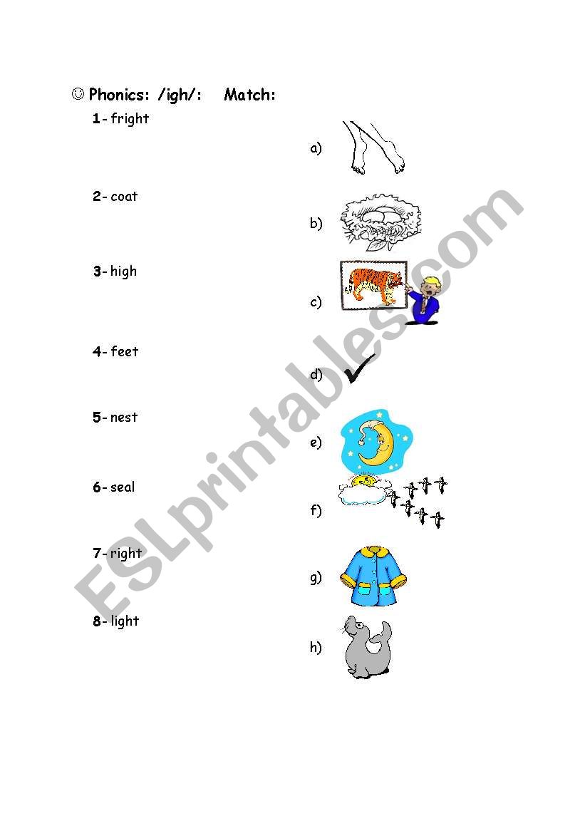 the sound of /igh/ worksheet