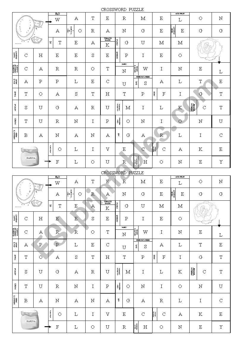 Puzzle Food worksheet