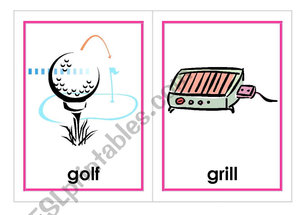 Let´s Go Phonics, level 1 flashcards SET 5 g, l , r, s ESL