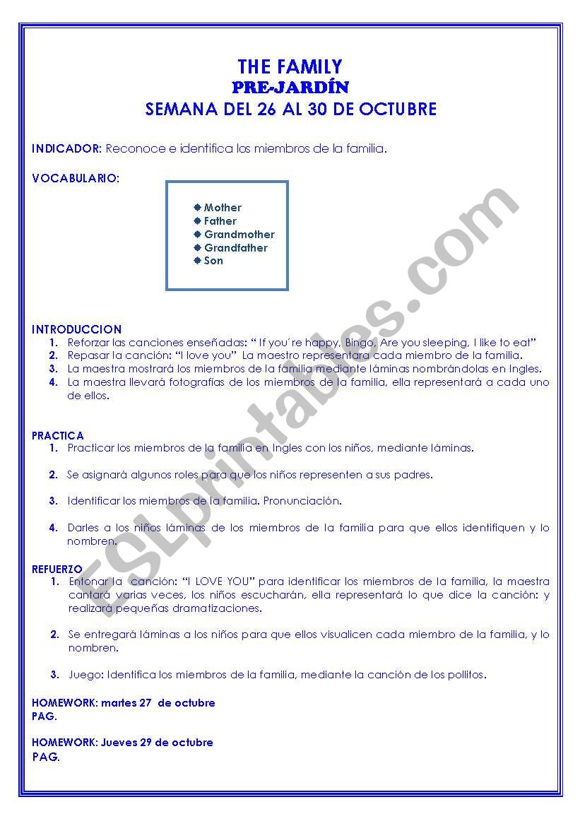 Clases worksheet