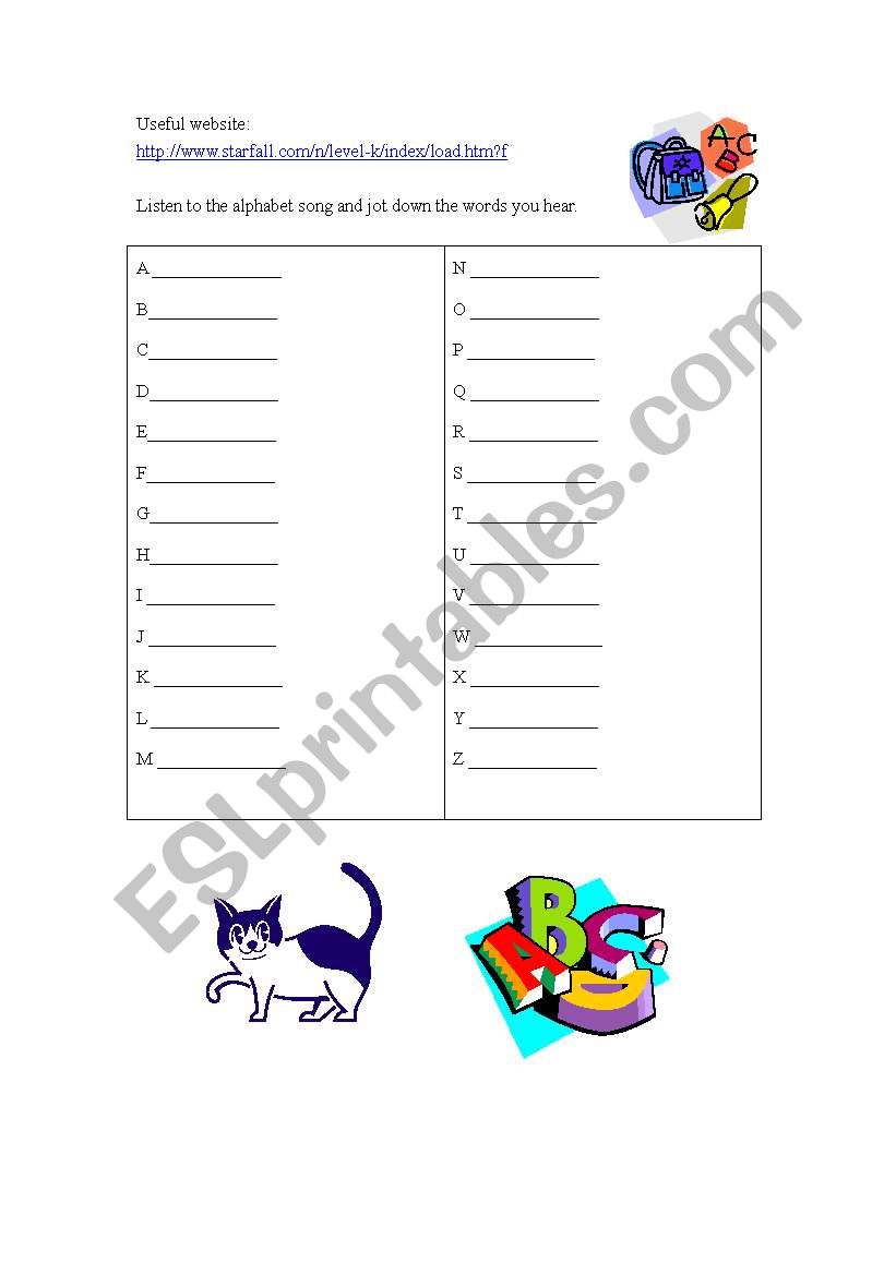 phonics worksheet