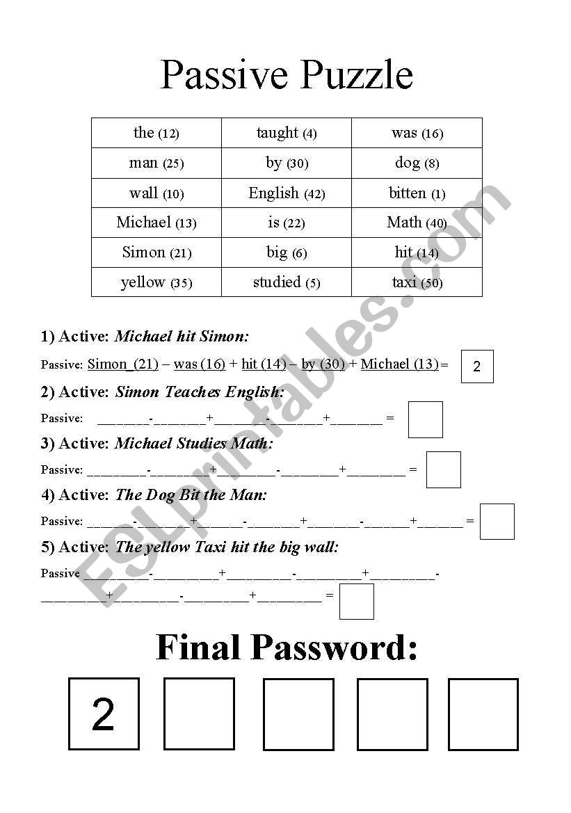 Passive Puzzle - Math Based Password Finder