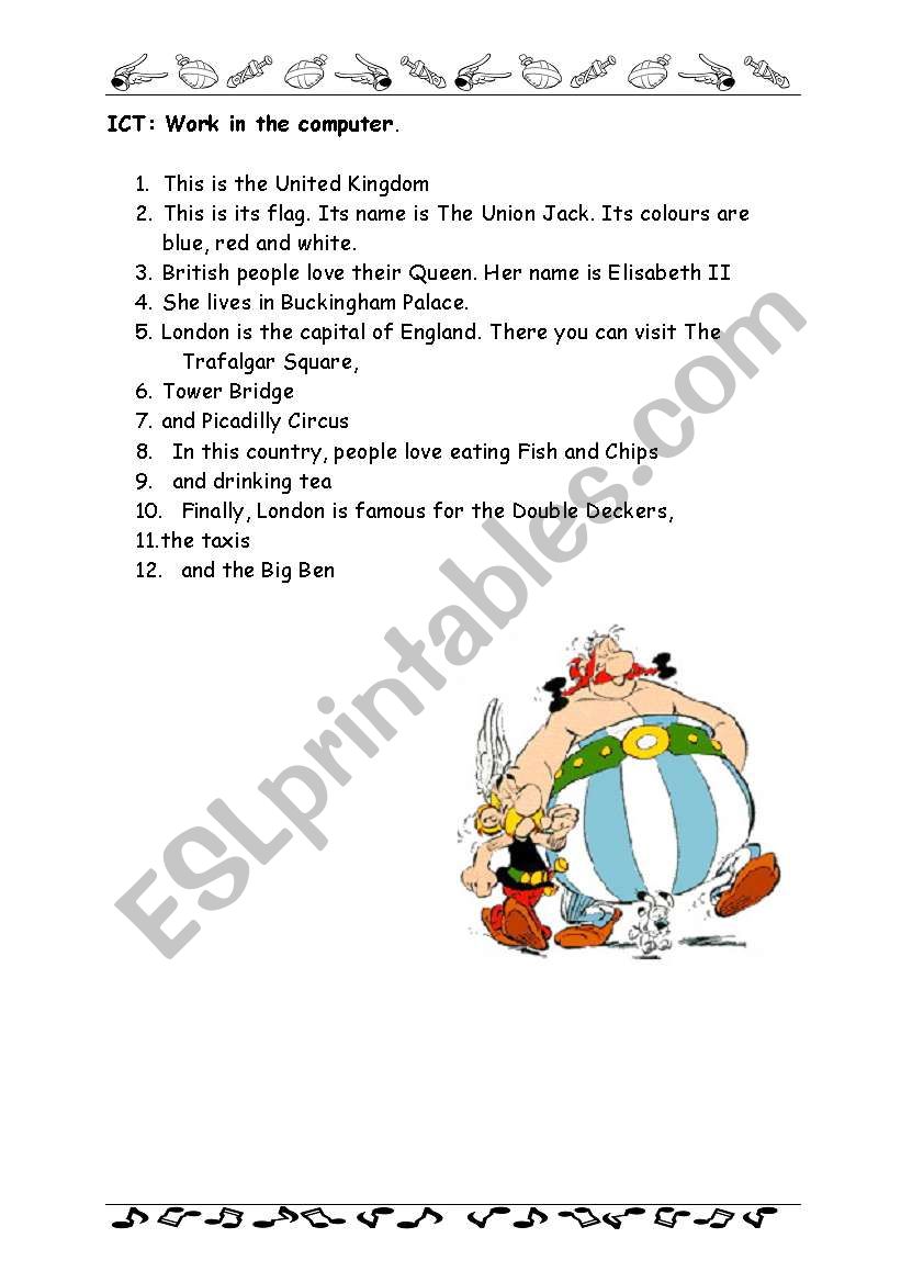 How  do you know about UK? worksheet