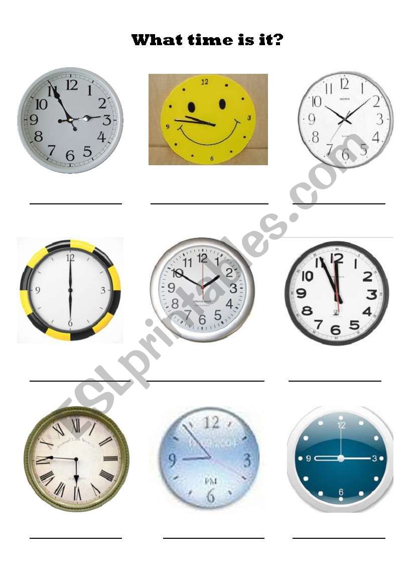 What time is it? worksheet