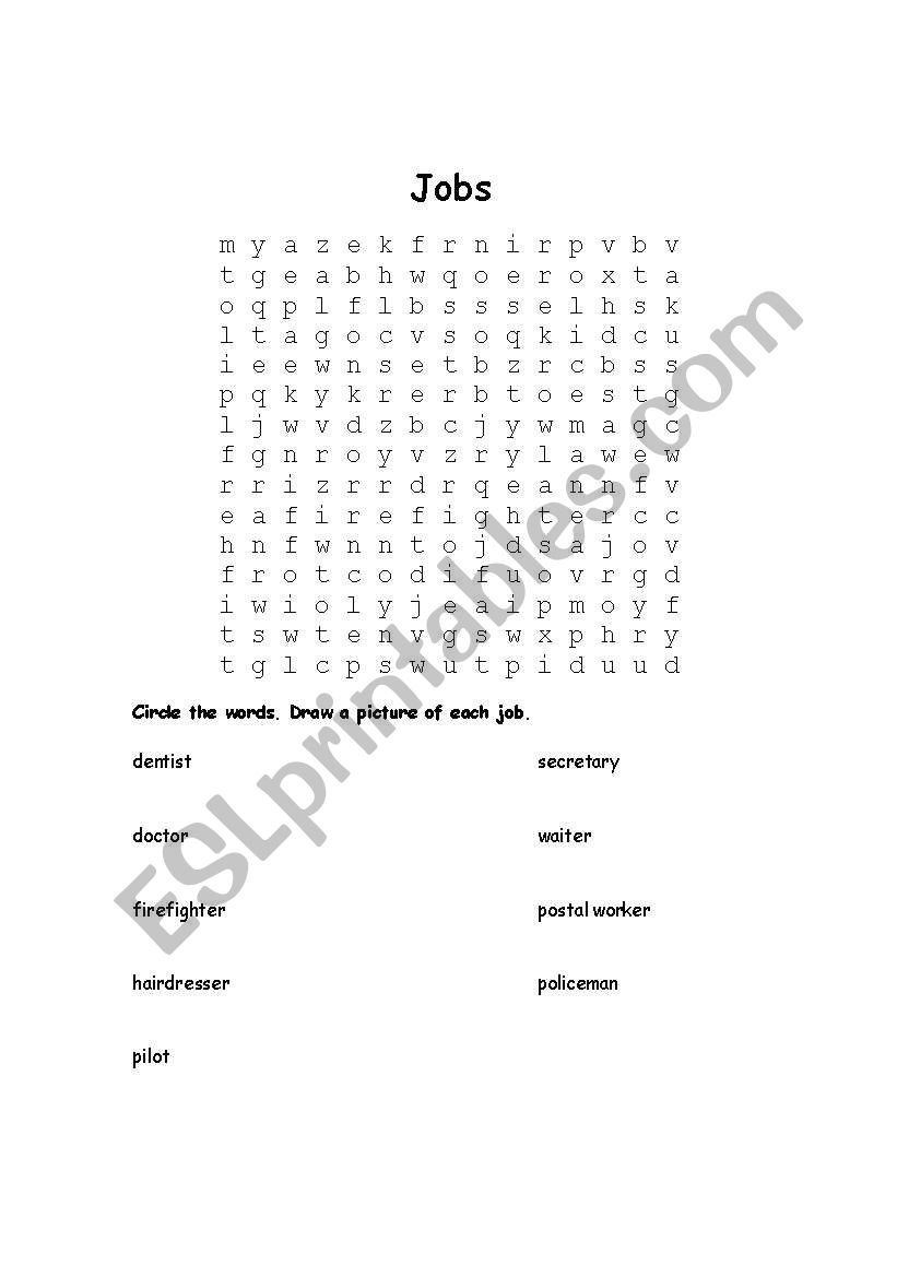 jobs worksheet