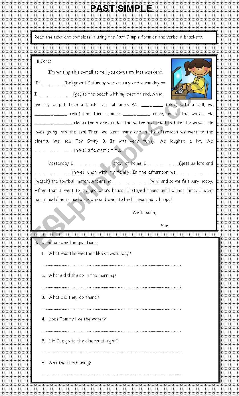 Past Simple worksheet