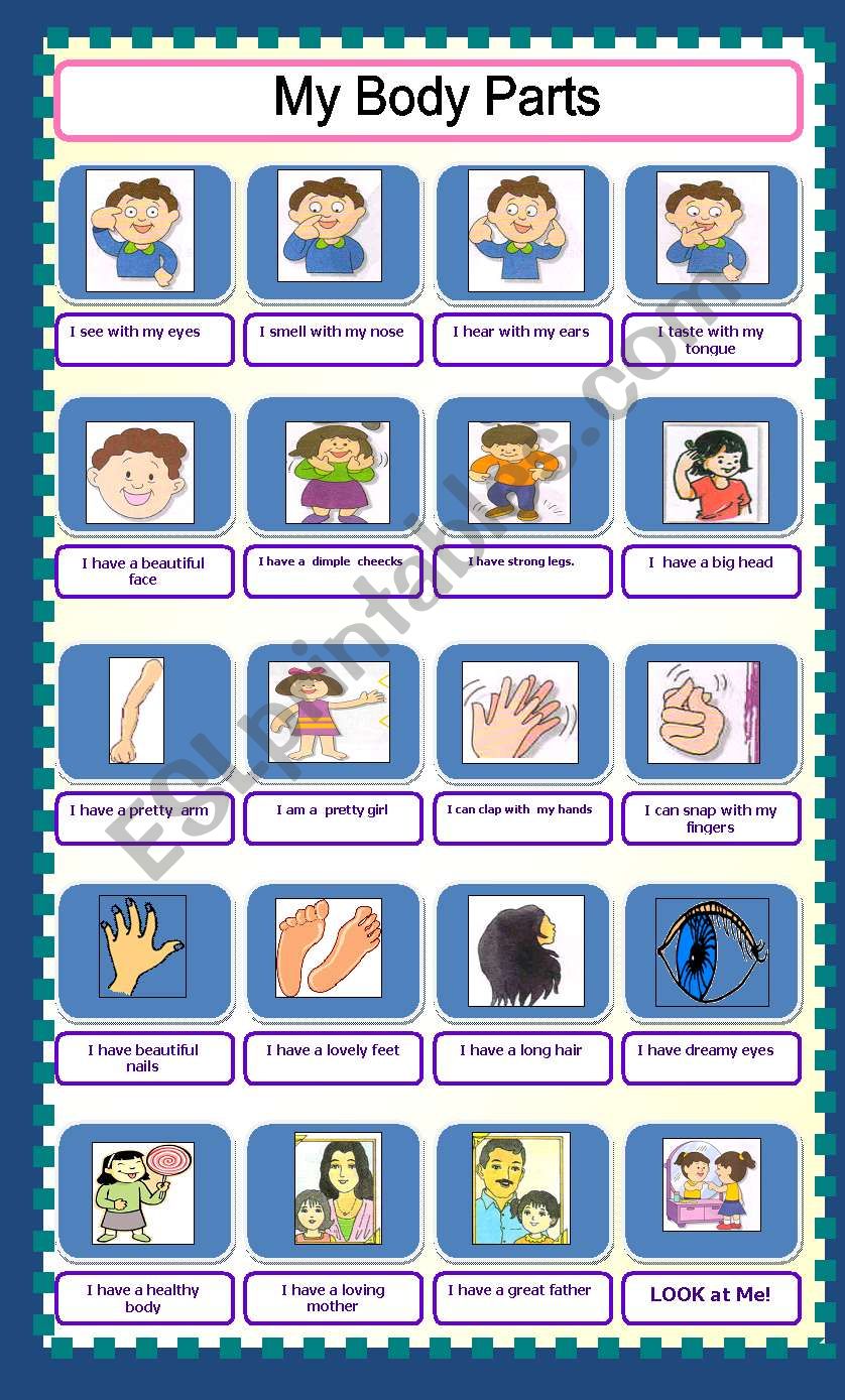 My body parts! worksheet