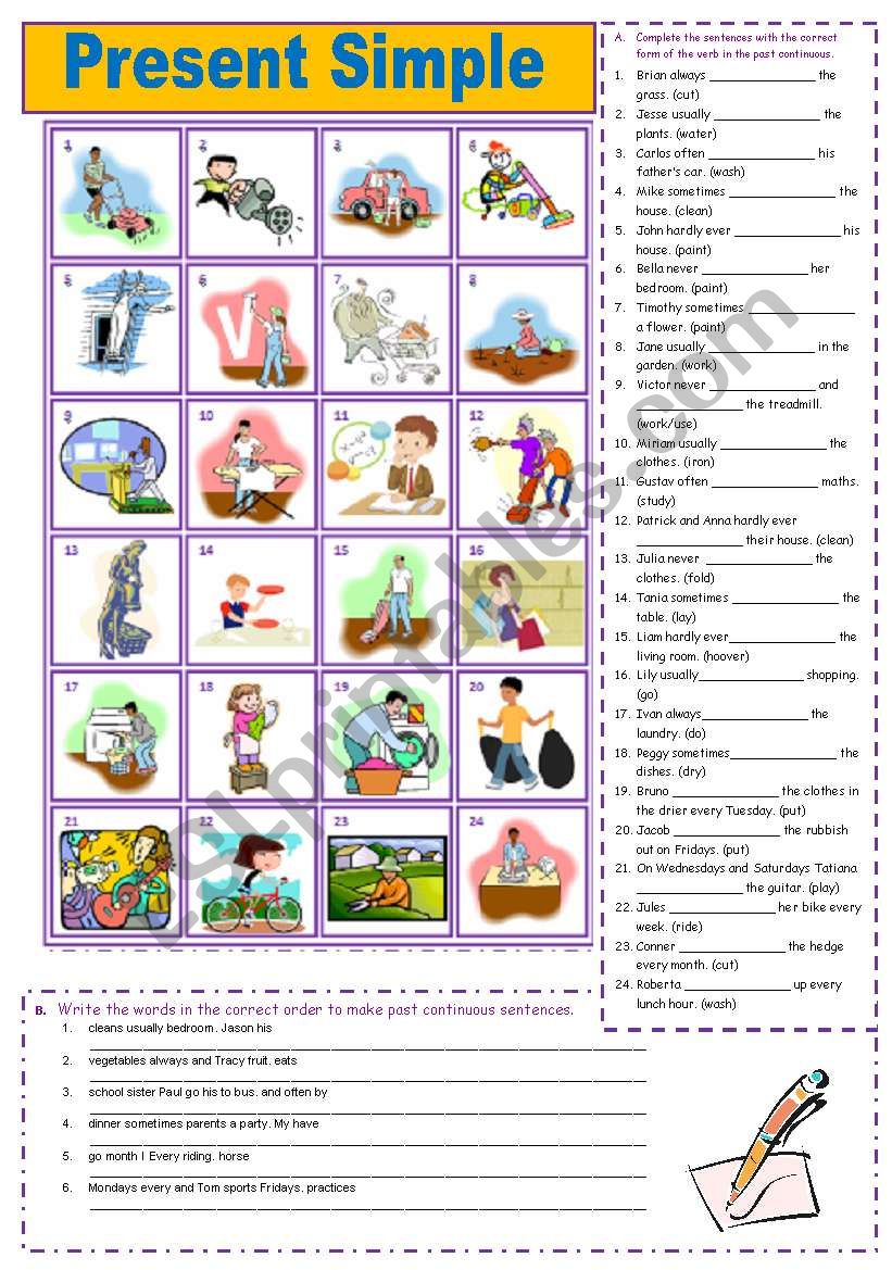 Present Simple with Adverbs of Frequency + Answer Key