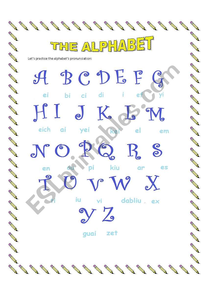 The Alphabet worksheet