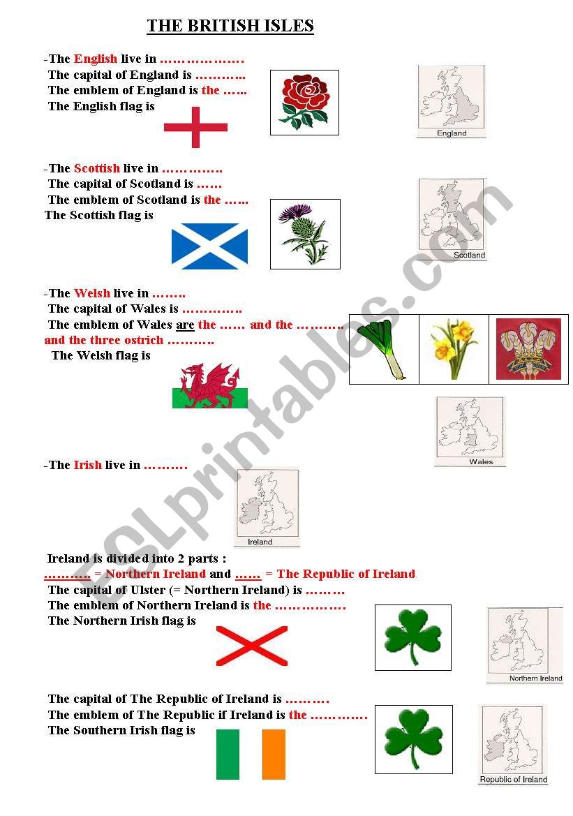 The British Isles   worksheet