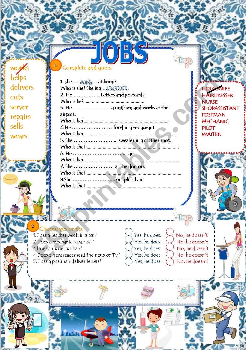 JOBS worksheet