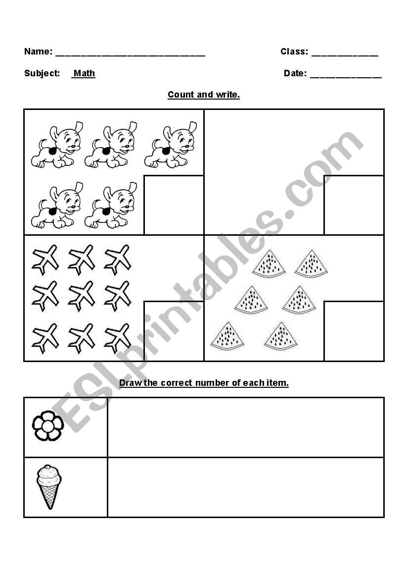 Number Worksheet worksheet