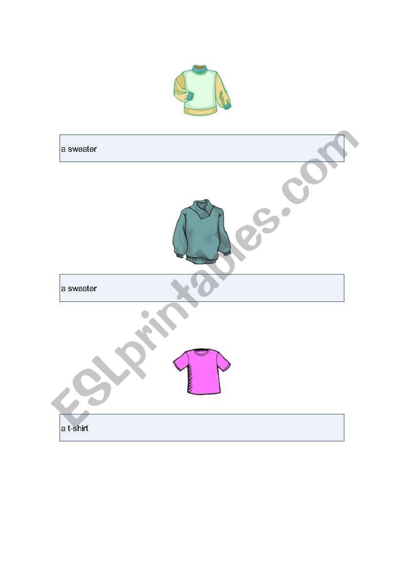 a worksheet for clothes worksheet