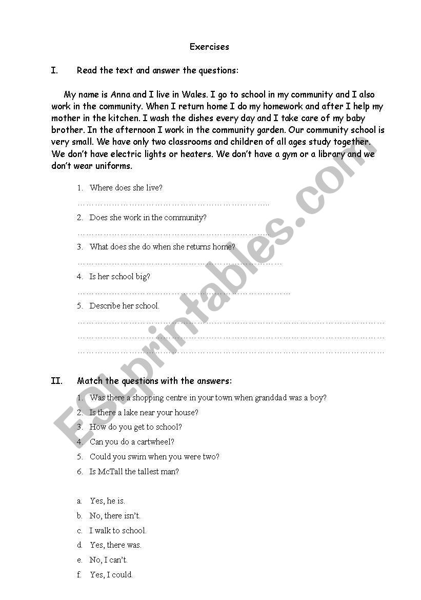 revision worksheet