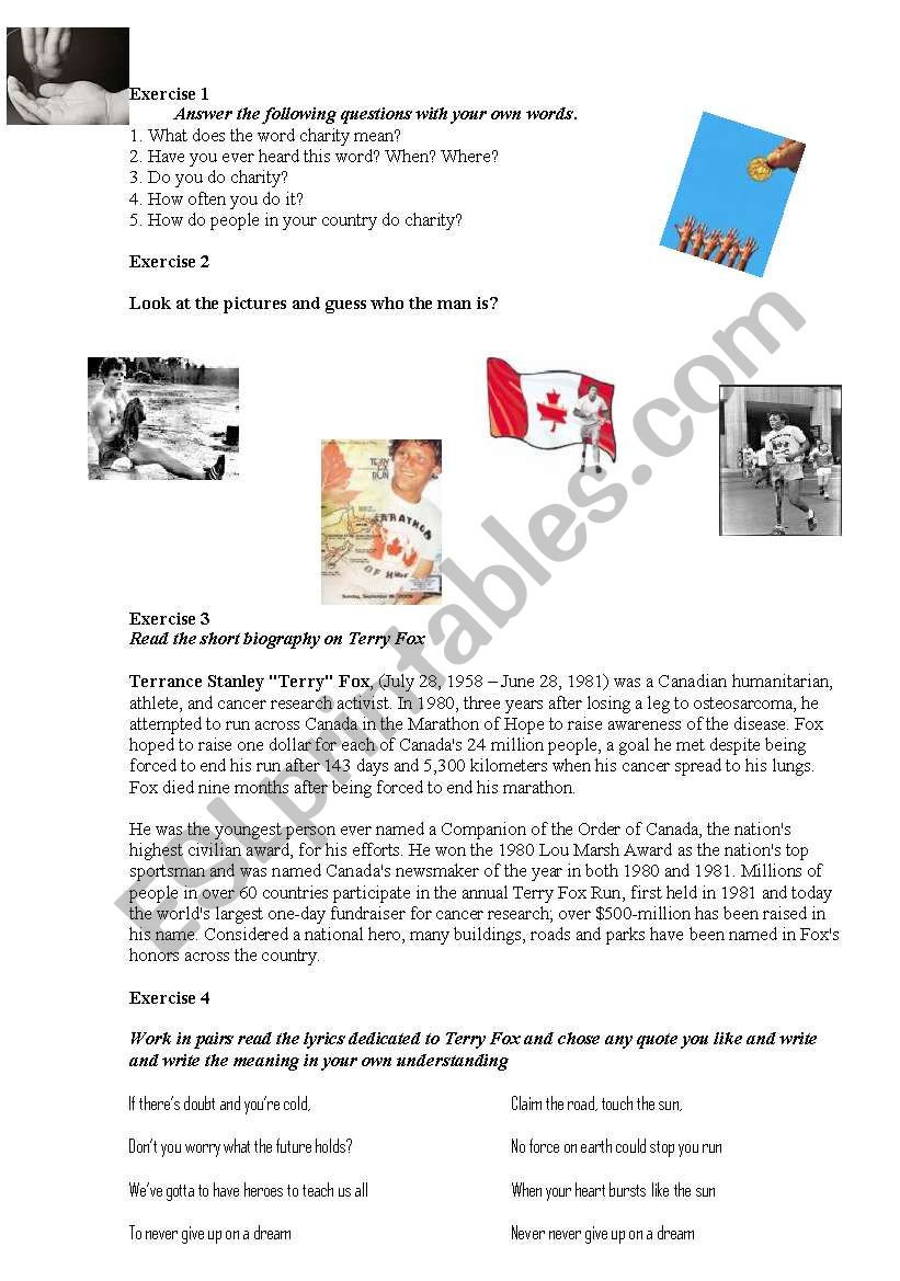 biography worksheet