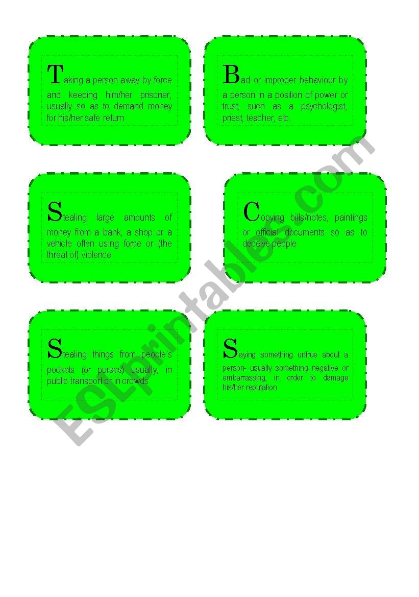 Crime Snap 3 A worksheet